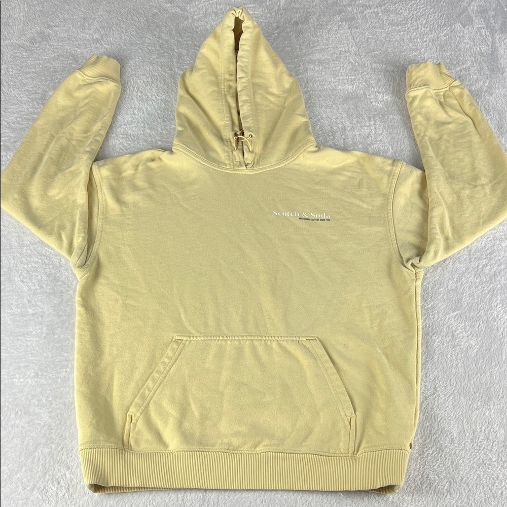 Scotch & Soda Hoodie‎ Men M Yellow Amsterdam Couture Pullover